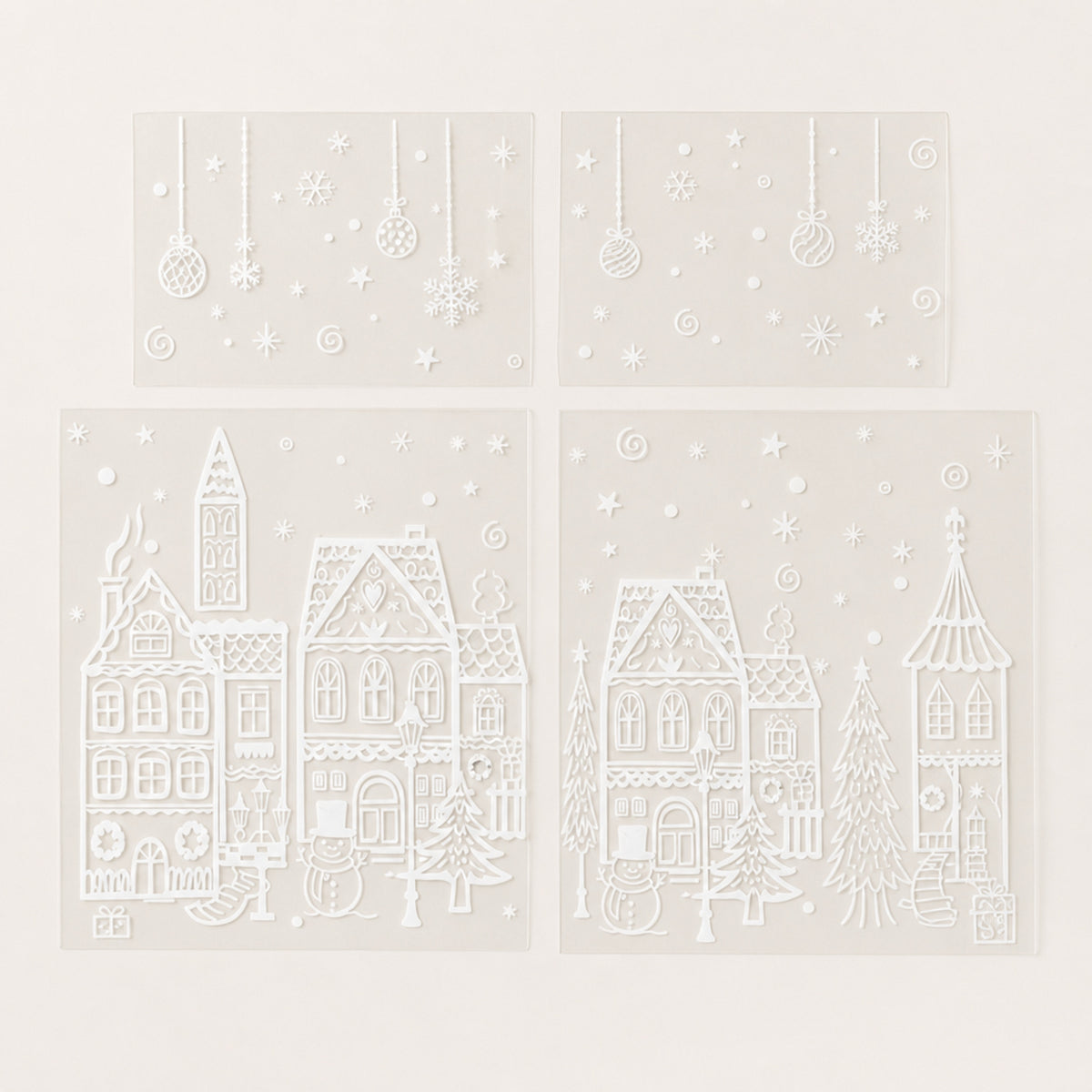 Christmas Village Static Cling Window Sticker Set - Image 8