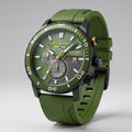 Chronograph Watch with Secure Silicone Strap and Ceramic Bezel - Image 1