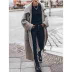 Chunky Knit Cardigan with Longline Lapel Design and Button-Front - Image 2