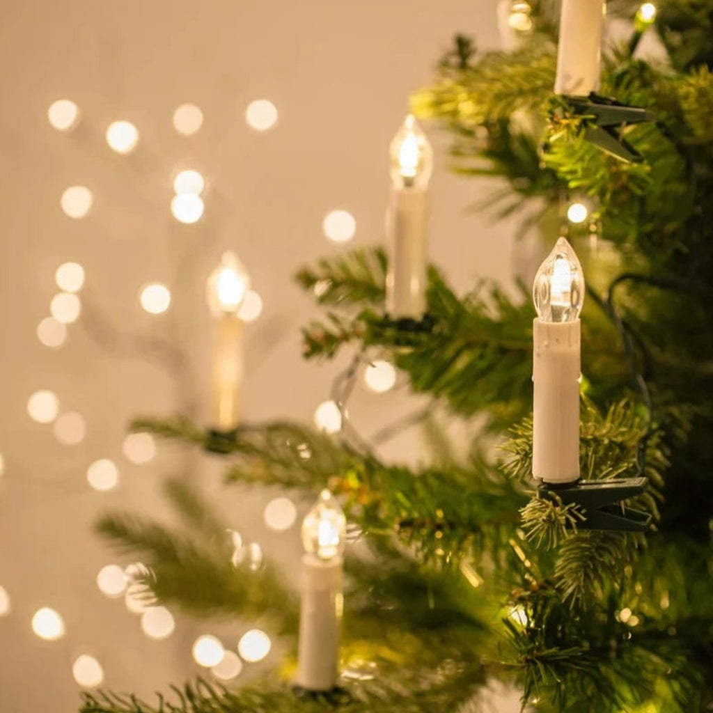 Clip On Christmas Candles With Flickering LED Light - Image 2