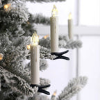 Clip On Christmas Candles With Flickering LED Light - Image 3