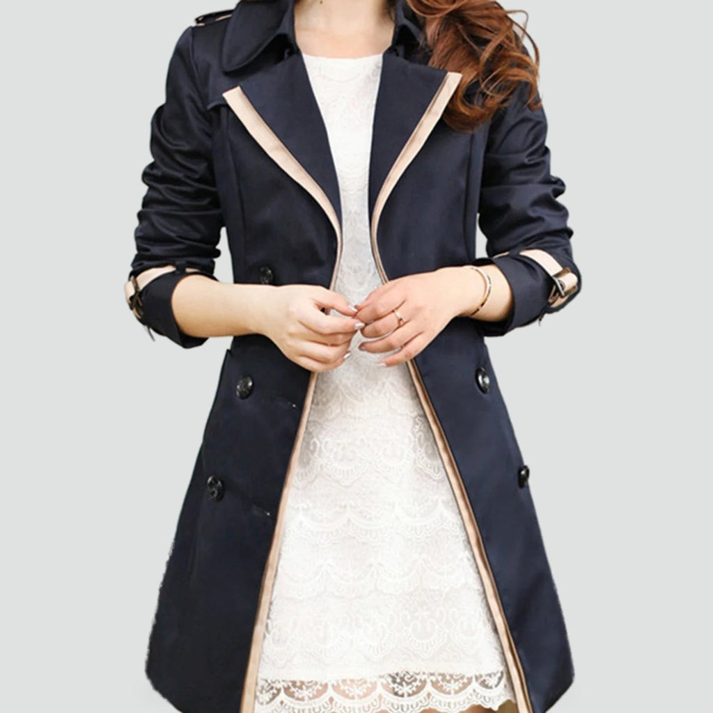 Coats & Jackets Elegante Winddichte Dames Trenchcoat Met Reverskraag - Image 1