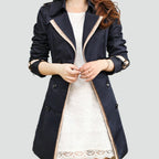 Coats & Jackets Elegante Winddichte Dames Trenchcoat Met Reverskraag - Image 1