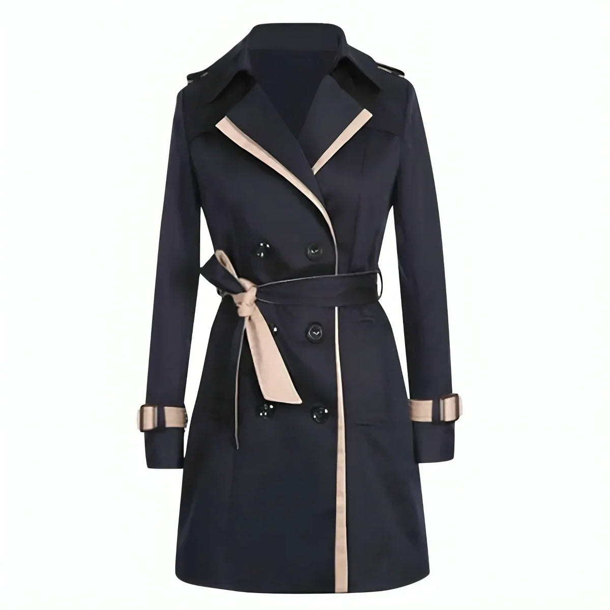 Coats & Jackets Elegante Winddichte Dames Trenchcoat Met Reverskraag - Image 6