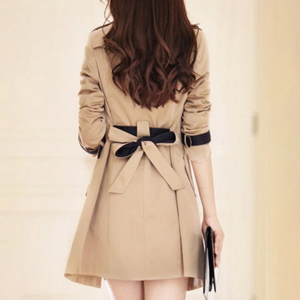 Coats & Jackets Elegante Winddichte Dames Trenchcoat Met Reverskraag - Image 4