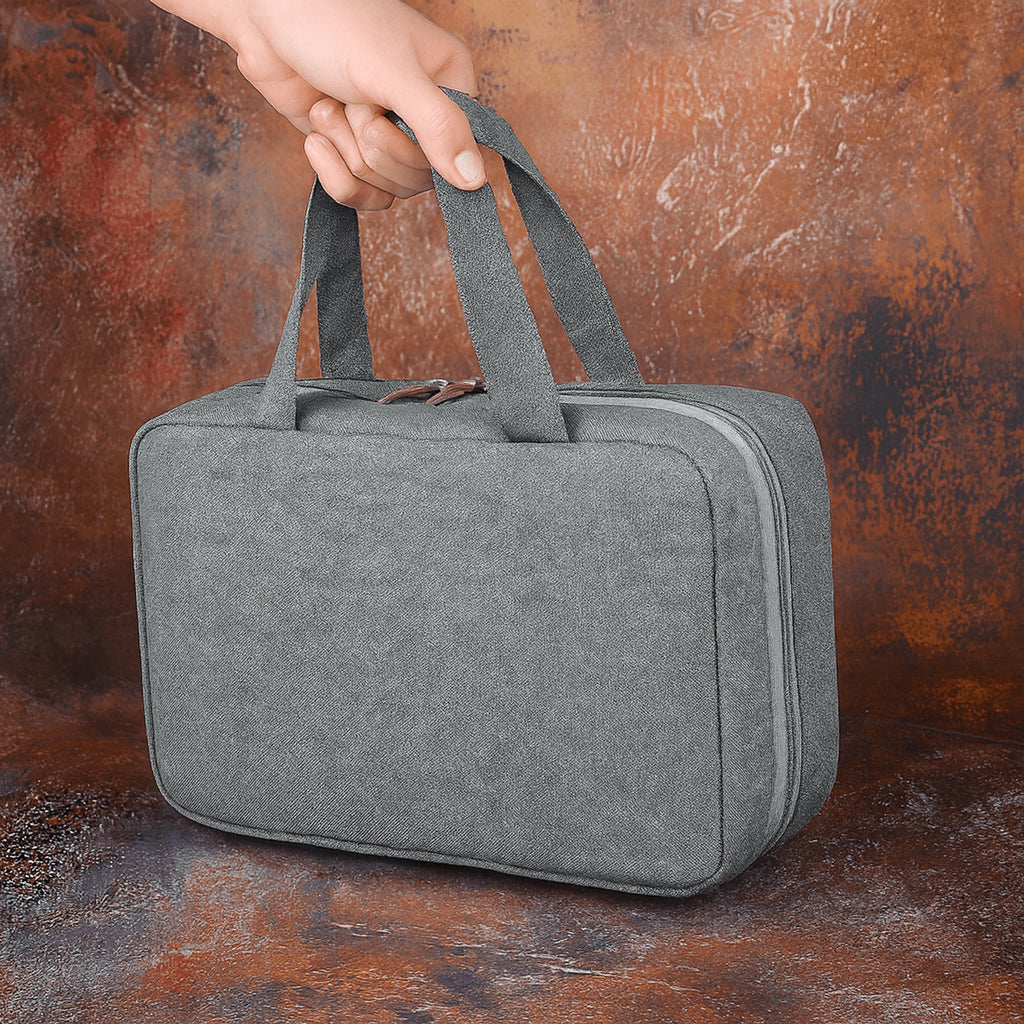 Compact Cosmetic Organizer With 4 Compartments For Travel And Home - Image 1