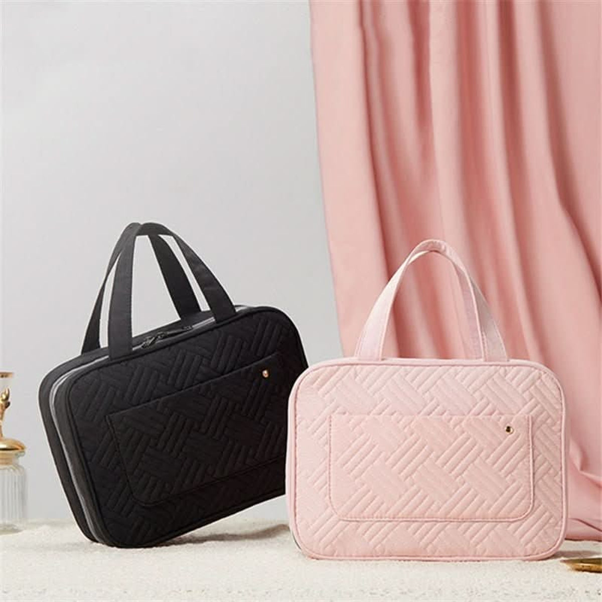 Compact Cosmetic Organizer With 4 Compartments For Travel And Home - Image 3