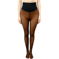 Compression Tights with Flattering Fleece Lining and High-Rise Waist - Image 5