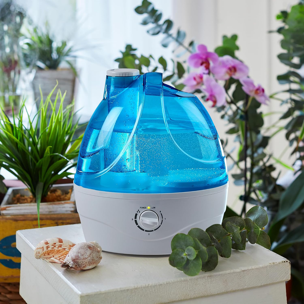 Cool Mist Humidifier With 2.2L Tank Adjustable Mist Levels And 360° Nozzle - Image 2
