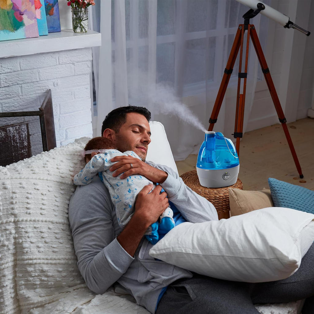 Cool Mist Humidifier With 2.2L Tank Adjustable Mist Levels And 360° Nozzle - Image 4