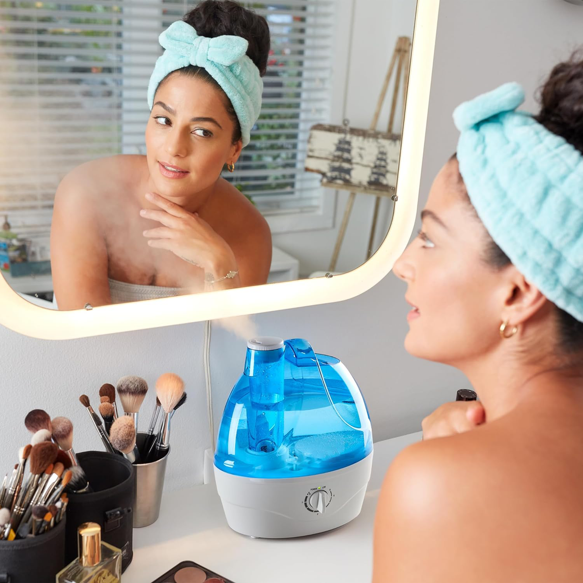 Cool Mist Humidifier With 2.2L Tank Adjustable Mist Levels And 360° Nozzle - Image 5