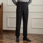 Corduroy Bottoms with Adjustable Pleated Trousers and Classic Fit - Image 9