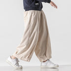 Corduroy Bottoms with Baggy Wide Leg and Cuffed Hem - Image 10
