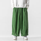 Corduroy Bottoms with Baggy Wide Leg and Cuffed Hem - Image 2
