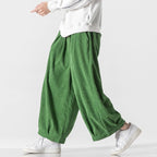 Corduroy Bottoms with Baggy Wide Leg and Cuffed Hem - Image 3