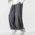Corduroy Bottoms with Baggy Wide Leg and Cuffed Hem - Image 7