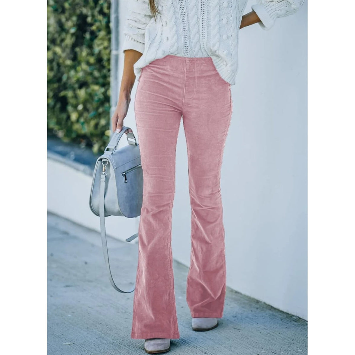 Corduroy Bottoms with Flared Silhouette and Wash - Image 4