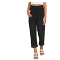 Corduroy Bottoms with Lightweight High-Waist Fit and Rolled Cuffs - Image 1