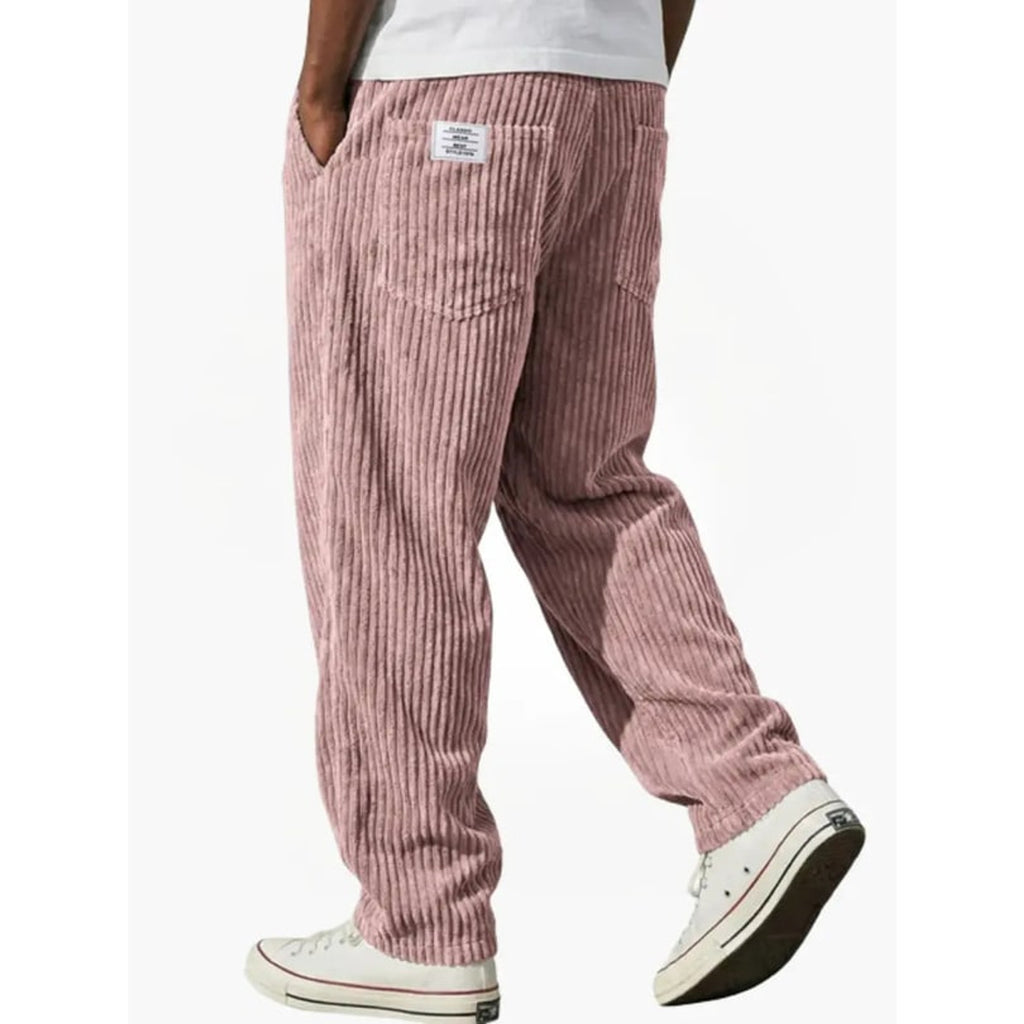 Corduroy Bottoms with Loose Fit Trousers and Back-Pocket Label - Image 12