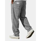 Corduroy Bottoms with Loose Fit Trousers and Back-Pocket Label - Image 1