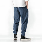 Corduroy Bottoms with Relaxed Fit Joggers and Cuffed Ankles - Image 2