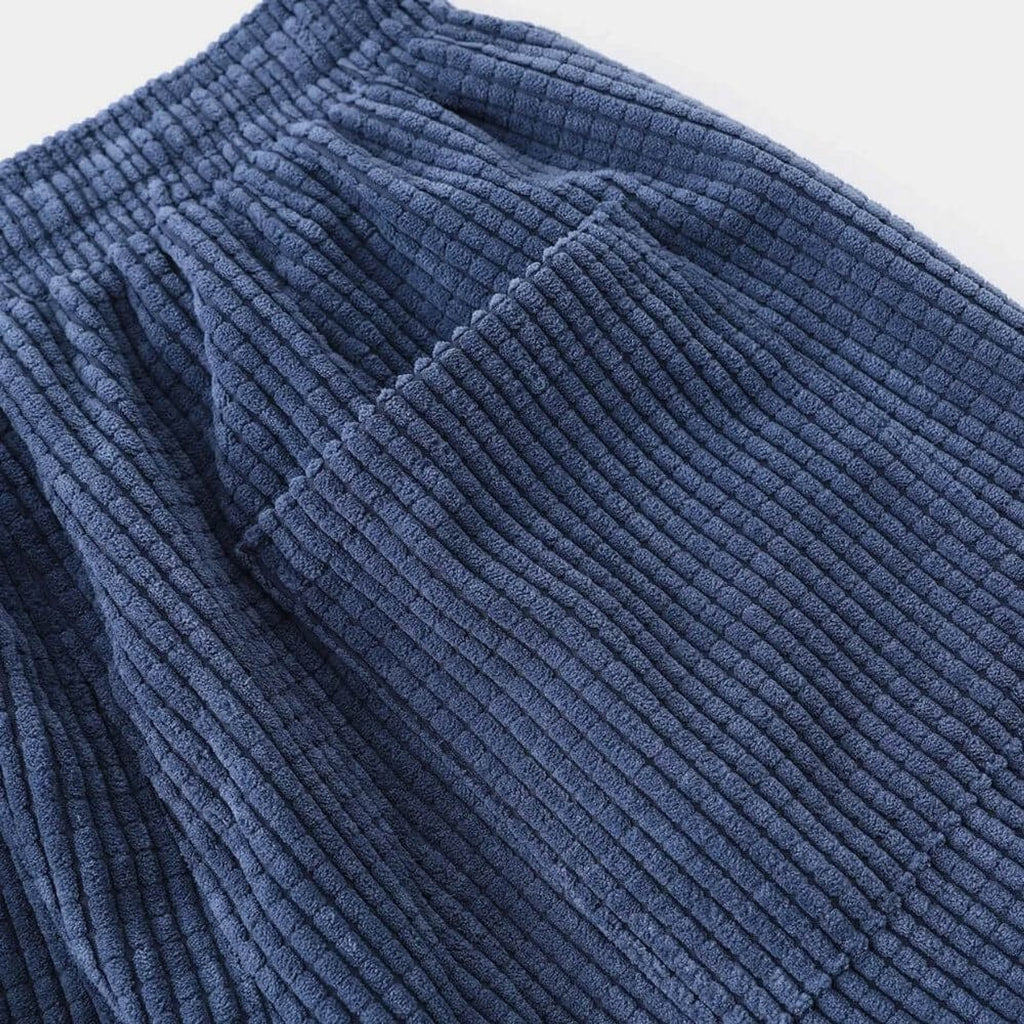 Corduroy Bottoms with Relaxed Fit Joggers and Cuffed Ankles - Image 3