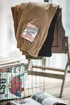 Corduroy Bottoms with Relaxed Straight Fit and Stacked Waistband - Image 2