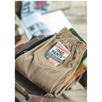Corduroy Bottoms with Relaxed Straight Fit and Stacked Waistband - Image 7