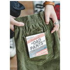 Corduroy Bottoms with Relaxed Straight Fit and Stacked Waistband - Image 10