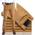Corduroy Bottoms with Stretch Slim Fit and Stacked-Fold Display - Image 1