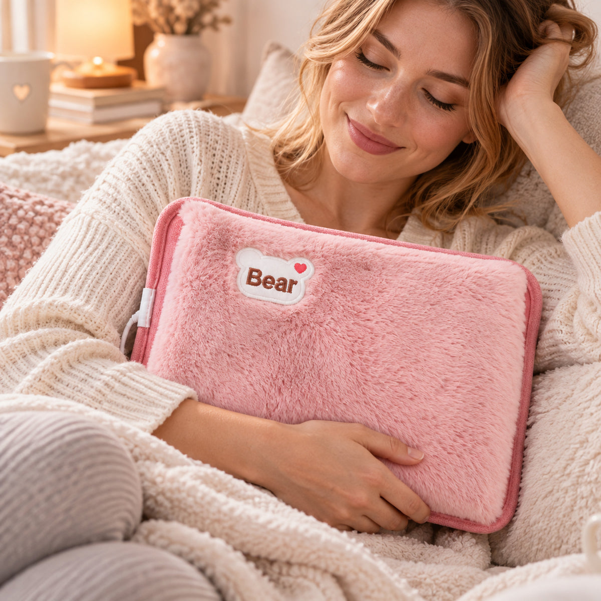 Cosy Electric Heating Pad With Soft Plush Cover - Image 2