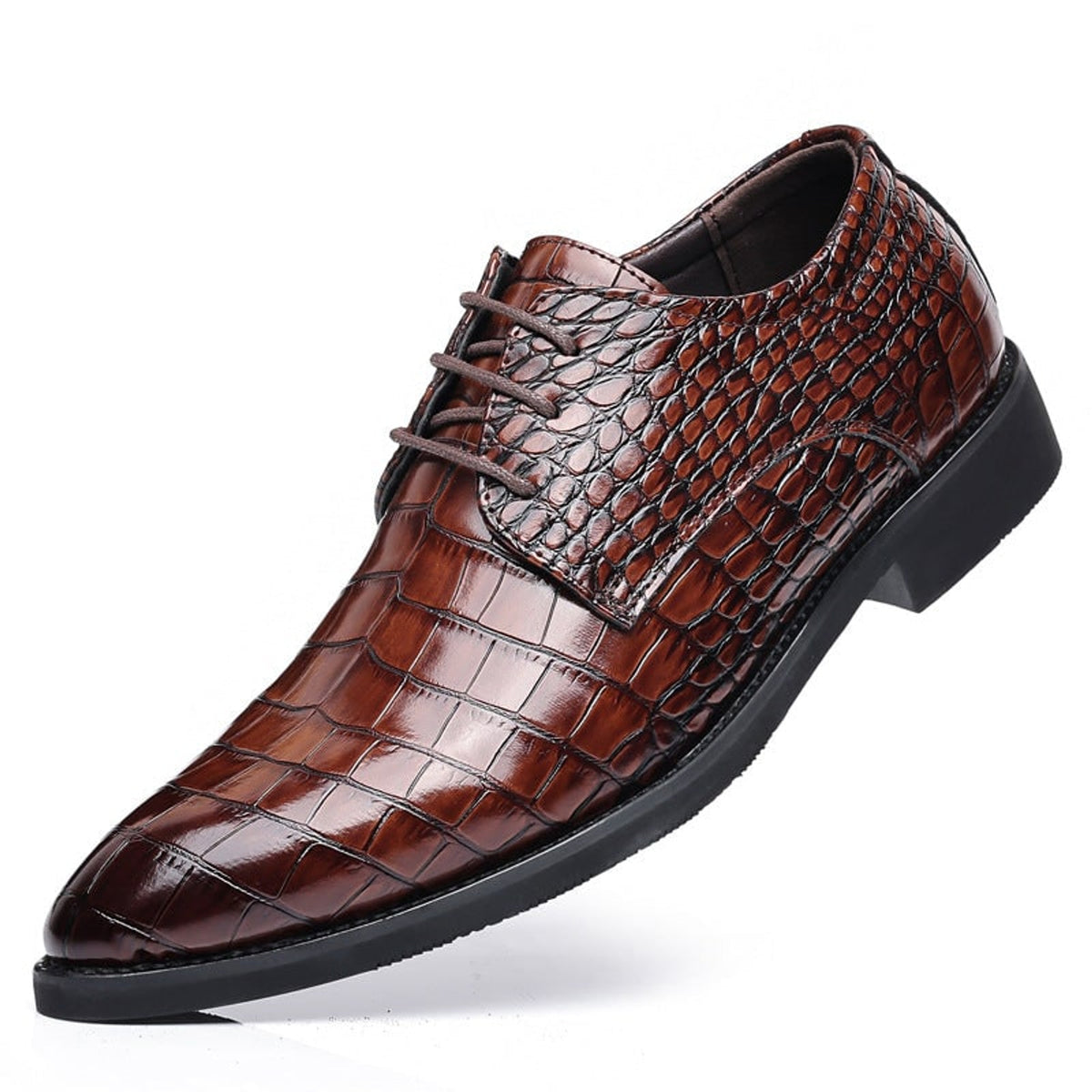 Croc Shoes with Adjustable Derby Lace-Up and Leather - Image 4