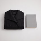 Double-Breasted Cropped Coat With Wide Lapel - scale