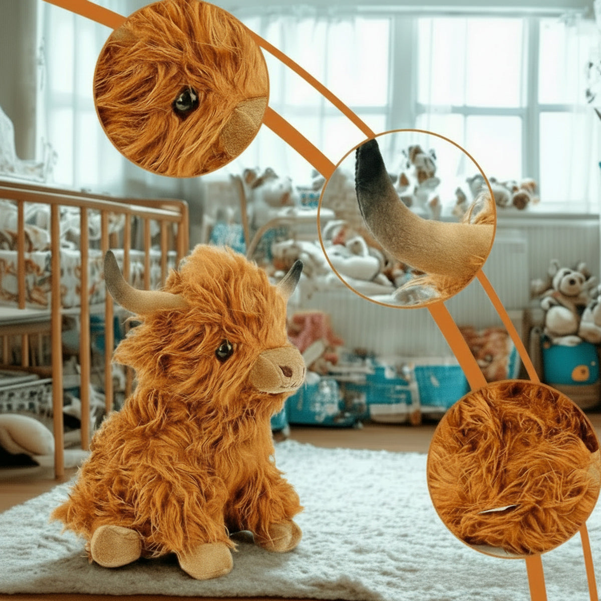 Cuddly Highland Cow Plush Toy A Soft Cuddle Companion For All Ages - Image 3