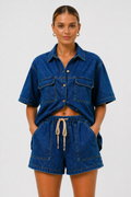 NOVA | Women’s Denim Co-Ord Set | Oversized Shirt & Shorts Outfit