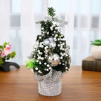 Decorated Mini Christmas Tree Set Of Three Artificial Fir Trees With Berries And Baubles - Image 4