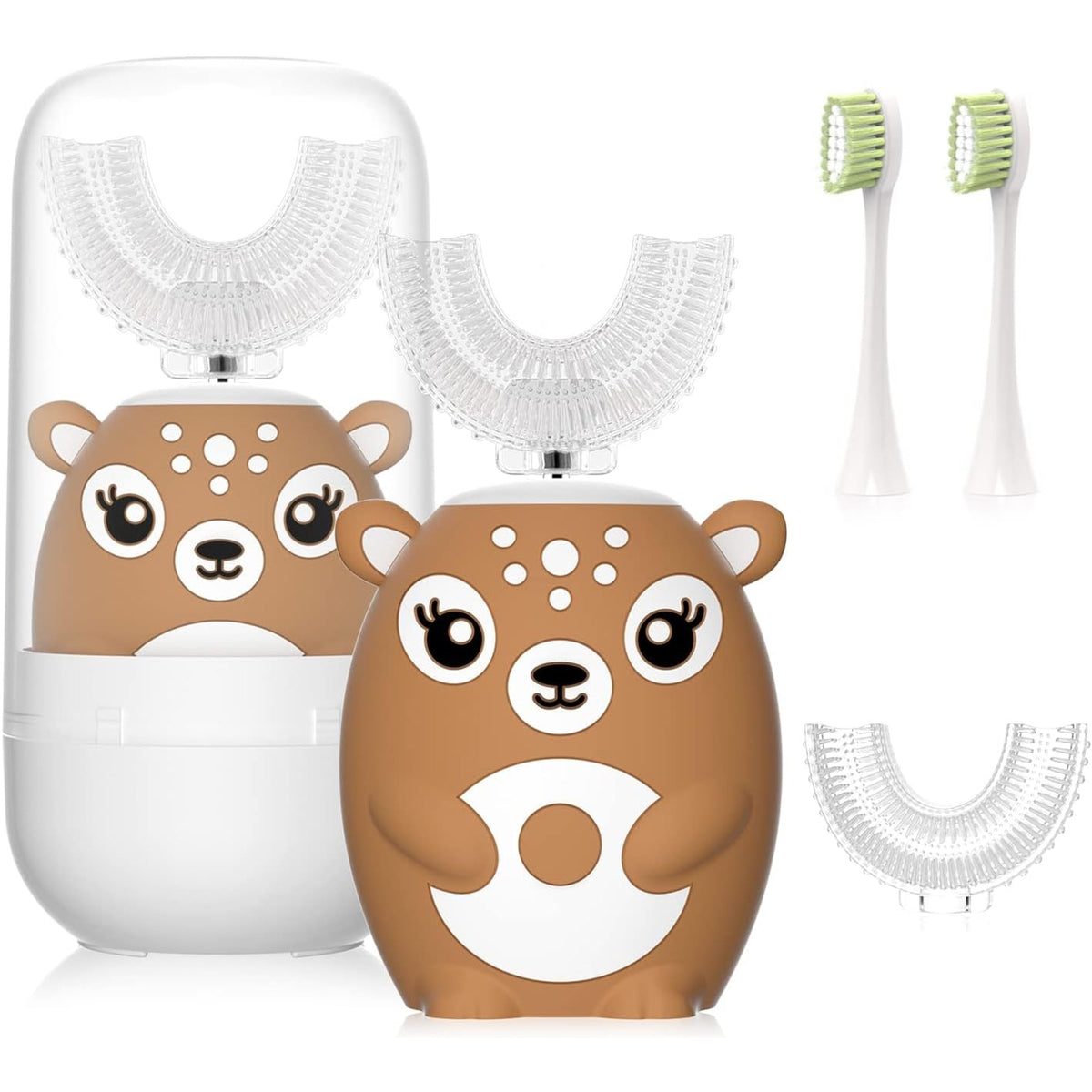 Deer 360° Electric Toothbrush For Kids With U-Shaped Silicone Heads - Image 3