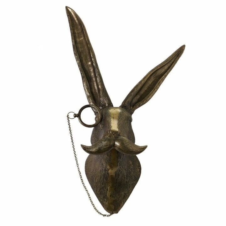 Deer Rustic Textured Antler Wall Piece Decorative Animal Head Sculpture - Image 5