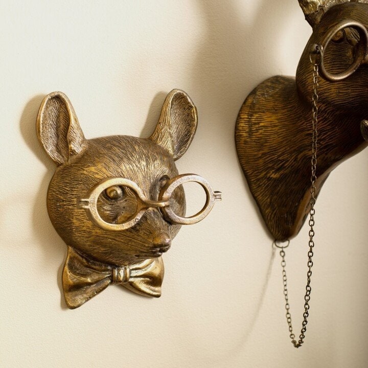 Deer Rustic Textured Antler Wall Piece Decorative Animal Head Sculpture - Image 7