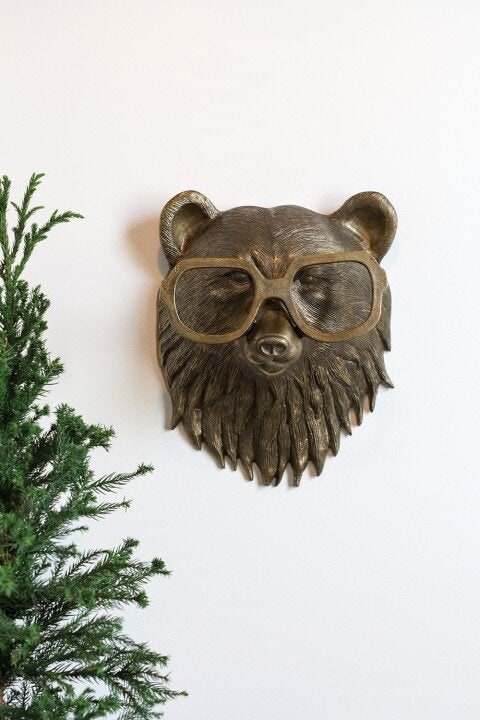 Deer Rustic Textured Antler Wall Piece Decorative Animal Head Sculpture - Image 8