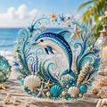 Diy Ocean Pearl Art Kit With Layered Bead And Gem Design - Image 13