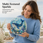 Diy Ocean Pearl Art Kit With Layered Bead And Gem Design - Image 8