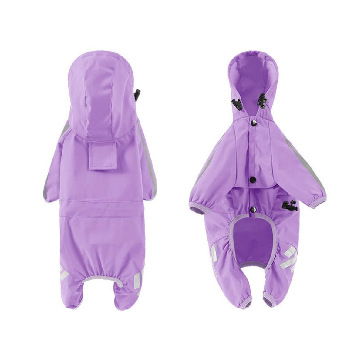 Dog Raincoat Adjustable Full-Body Suit Button-Front - Image 1