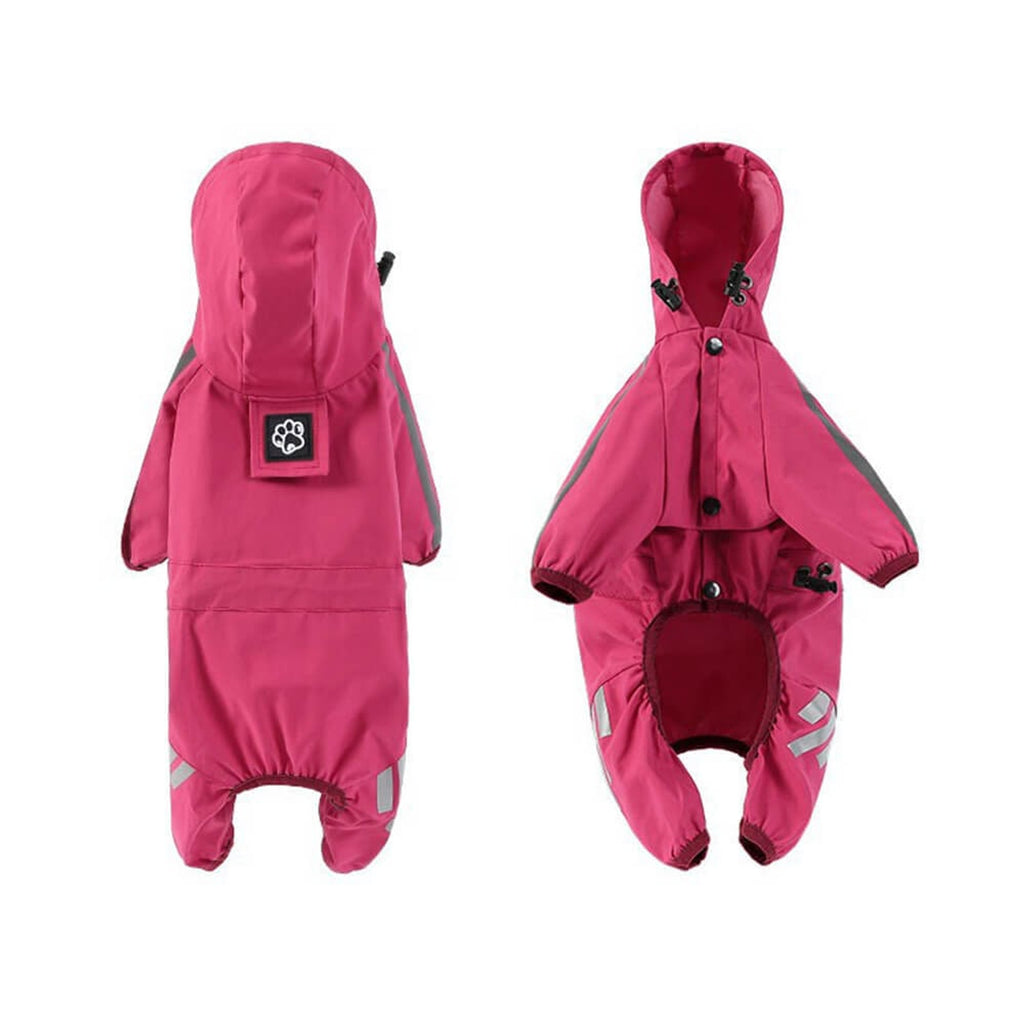 Dog Raincoat Adjustable Full-Body Suit Button-Front - Image 2