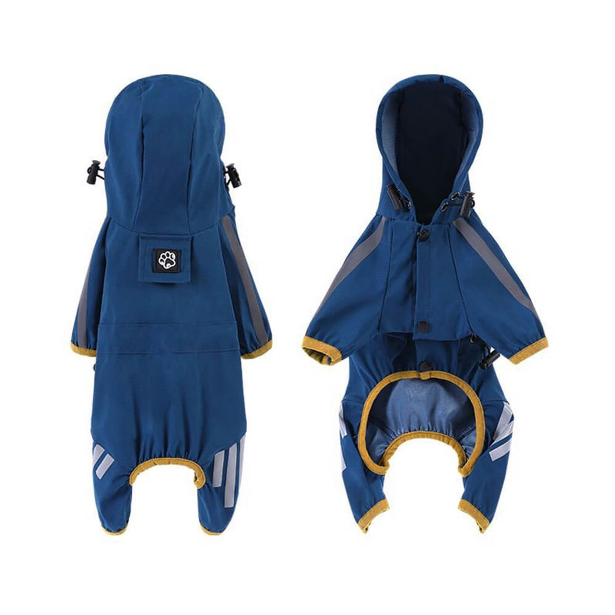 Dog Raincoat Adjustable Full-Body Suit Button-Front - Image 3