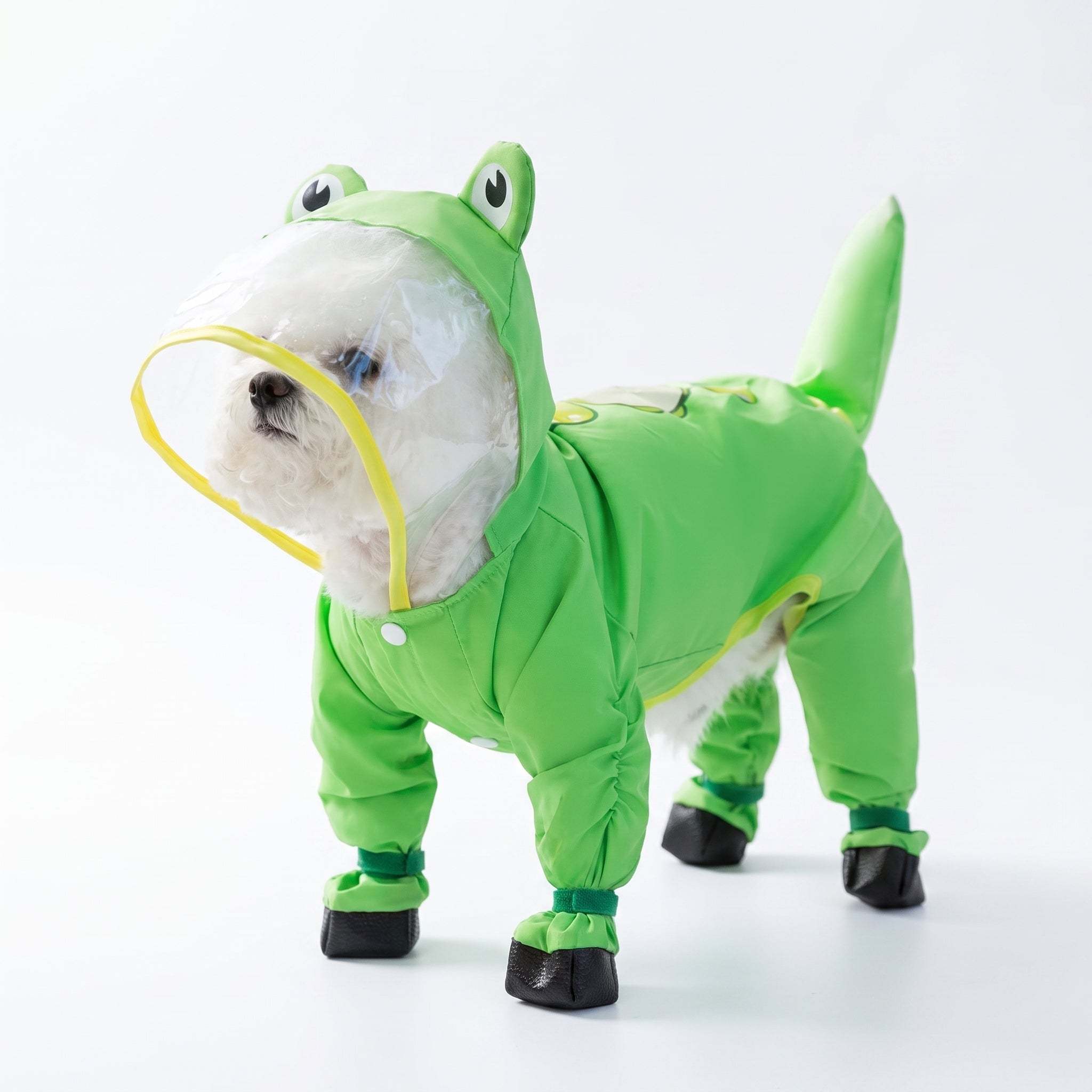 Dog Raincoat Waterproof Full-Body Suit With Hood - studio