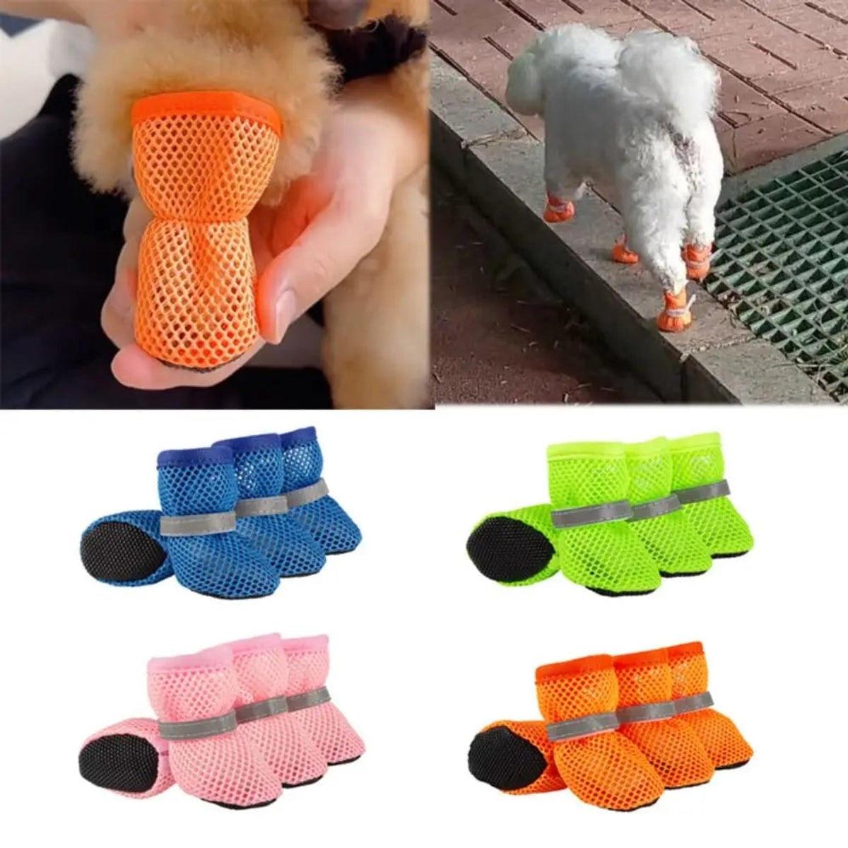 Dog Shoes With Non-Slip Adjustable Paw Boots For Daily Paw Protection - Image 8