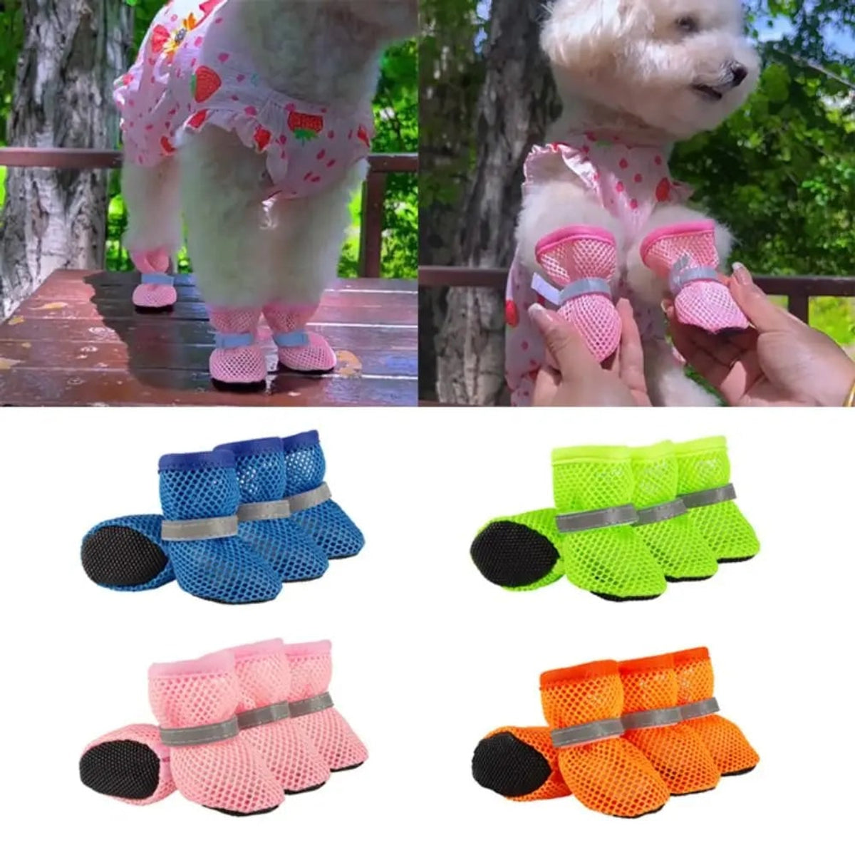 Dog Shoes With Non-Slip Adjustable Paw Boots For Daily Paw Protection - Image 7