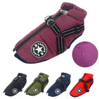 Dog Winter Coat Adjustable Puffer Vest Zip-Front - Image 1