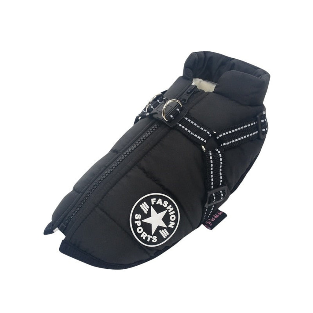 Dog Winter Coat Adjustable Puffer Vest Zip-Front - Image 2
